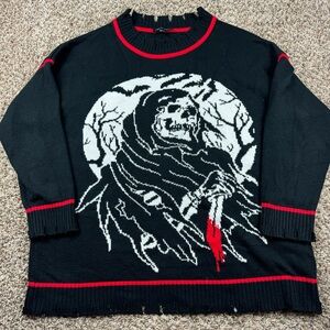 Current Mood FEAR THE REAPER OVERSIZED SWEATER